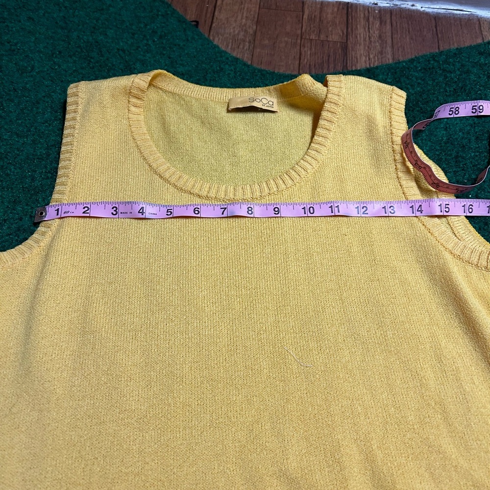 Soca St John Mustard Knit Tank Large NWOT - Picture 3 of 11